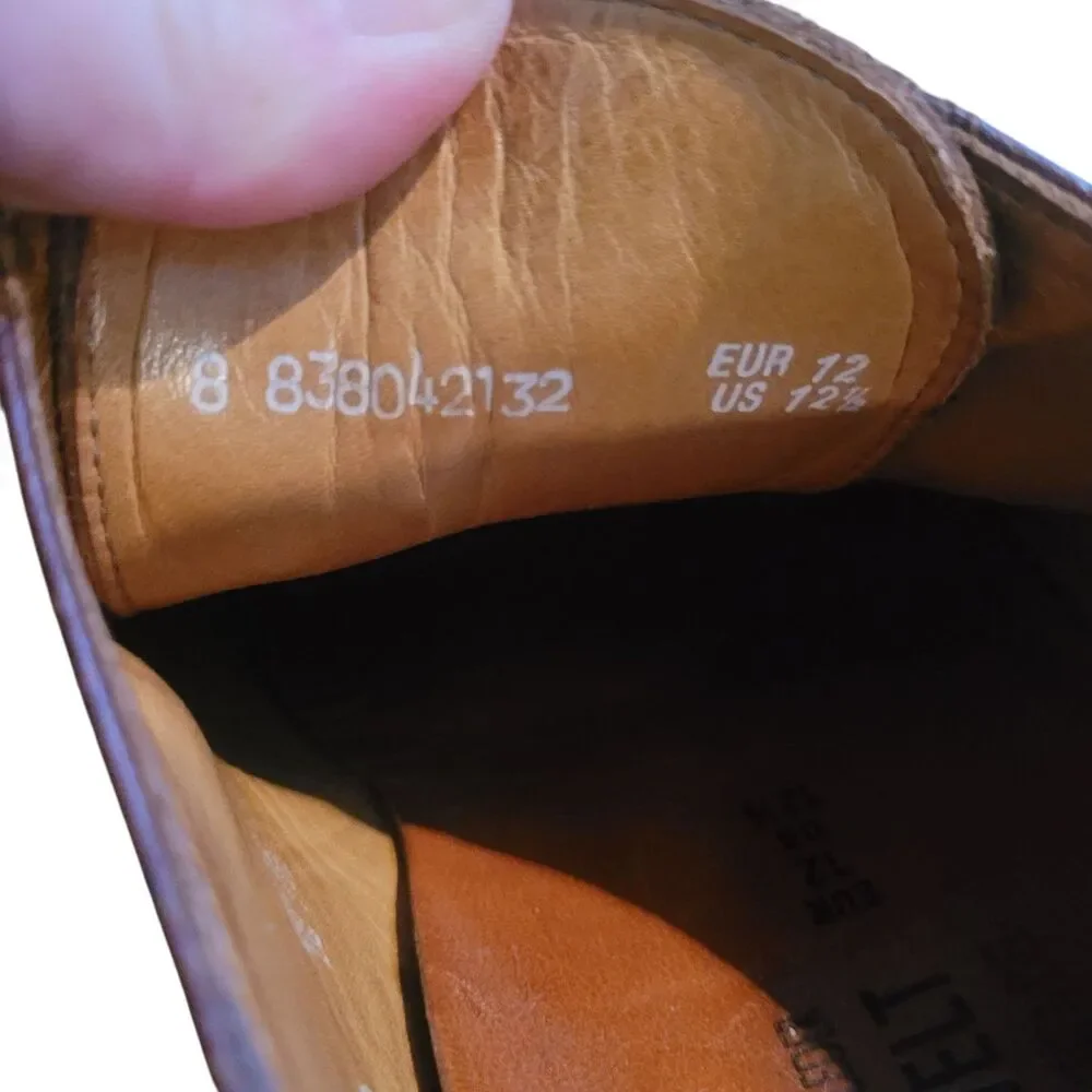 Mephisto Polished Pebbled‎ Leather Oxfords Shoes Men's Size 12.5 Brown Business